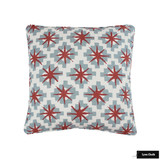 Peter Dunham Starburst Pillow with Self Welting (shown in Blue Red 111STB03-comes in other colors)