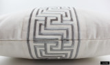 Schumacher Mary McDonald Labyrinth Tape Custom Pillow (shown in Blue -comes in several colors) 2 Pillow Minimum Order