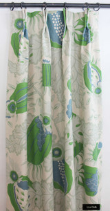 Drapes in Christopher Farr Carnival Green 