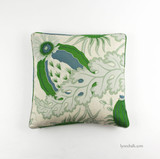 Self Welted Pillow in Christopher Farr Carnival Green 