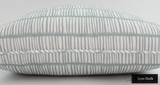 Christopher Farr Crochet Pillow with welting (shown in Celeste-comes in many colors in linen and 4 colors in Outdoor Polyester) 2 Pillow Minimum Order