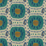 Samarkand Cotton and Linen Print Aqua Blue BR-71110 248