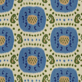Samarkand Cotton and Linen Print Canton Blue Green BR-71110 221