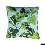 Peter Dunham Fig Leaf Original on Blue Outdoor 22 X 22 Pillow