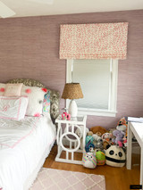 Roman Shade in Les Touches Petal shown in Girls Room