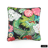 Schumacher Chiang Mai Dragon Knife Edge Pillows - (shown in China Blue-comes in 8 colors) 2 Pillow Minimum Order