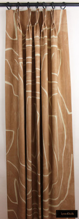 Kelly Wearstler Graffito Drapes in Salmon/Cream