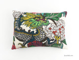 Schumacher Chiang Mai Dragon Knife Edge Pillows (shown in Alabaster-comes in 8 colors) 2 Pillow Minimum Order