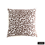Knife Edge Pillow in Schumacher Iconic Leopard (Brown)