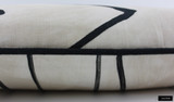 ON SALE 50% Off - Kelly Wearstler for Lee Jofa Graffito 12 X 22 Pillow Linen/Onyx GWF-3530.18 with Black Welting (Both Sides) Made To Order