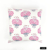 ON SALE - Katie Ridder Peony 16 X 16 Pillow in Raspberry with Self Welting (Both Sides - Ready To Ship)