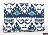 ON SALE -Quadrille Kazak Custom Knife Edge Pillow in New Navy Denim Blue on White 302830C-05W (Front Only - Made To Order)