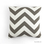 Pillow in Antibes Chevron Driftwood 18 X 18