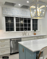 Roman Shade in Talavera Linen/Cotton Blue