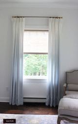 Custom Drapes in Schumacher Ombre Sheer Blue 75791