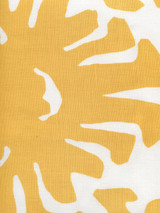 Quadrille Sigourney Large Scale Fabric Yellow on White 2470 09
