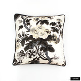 Schumacher Pyne Hollyhock Print Green Tea Fabric 174455