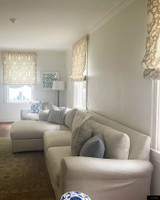 Roman Shades in Chenonceau Fawn