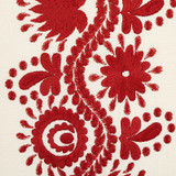 Schumacher Theodora Embroidery Red 80742