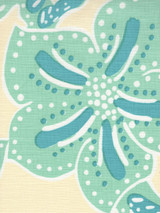 Quadrille Alan Campbell Albany Two Color Multi Aquas on Cream AC122-04