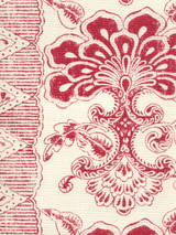 Quadrille Chantilly Stripe Rose Red on Tint 306700F-07