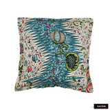 Flange Pillow in Quadrille Les Indiennes Multicolor Multi Blue Salmon Red 302654F