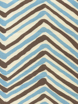 Quadrille Alan Campbell Zig Zag Multi Color New Blue New Brown on Tint AC950-05