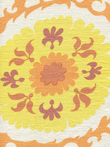 Quadrille Suzani Multi Orange Yellow on Silk 010228S