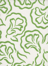 Quadrille Bellflower Small Scale Apple Green on White L/C 020080F-04