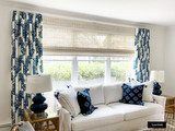 Drapes in Schumacher Great Barrier Reef Indigo 175361