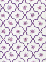Quadrille Longfellow Purple Lilac on White Cotton 306320C-05CTT