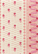 Quadrille Links II Multi Pinks on Tinted Linen/Cotton 306293F