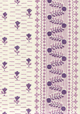 Quadrille Links II Purple Lilacs on Cotton Sateen 306297CT