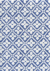 Quadrille Puccini Custom Navy on White Linen Cotton 306330C-CSTN