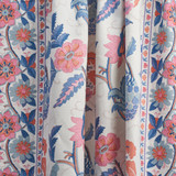 Schumacher Indali Bordered Linen Rose and Indigo 180112