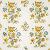 Schumacher Ashford Linen Ochre And Sky 180042