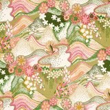 Schumacher Daisy Chain Green and Pink 180131