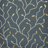 Schumacher Cymbeline Wallpaper Charcoal and Gold 5011382