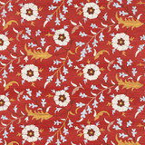 Schumacher Floralia Sisal Wallpaper Garnet 5012832
