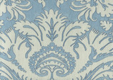 Quadrille Borghese Navy Windsor Blue Sky on Cream Linen 306247F-TAJ