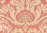 Quadrille Borghese Coral Soft Pink Brown on curtain weight 306245F-CU