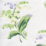 Quadrille Lilies of the Valley Greens Lavender on Cotton 302760F-01CTS