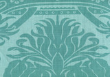 Quadrille Corinthe Damask Dark Turquoise on Light Turquoise 306164F