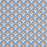 Schumacher Wallcovering Abelino Blue & Brown 5012081