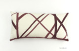 ON SALE  - Kelly Wearstler for Lee Jofa Channels Knife Edge Pillow in Plum Oatmeal (14 X 24 Both Sides) Made To Order