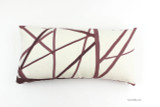 ON SALE  - Kelly Wearstler for Lee Jofa Channels Knife Edge Pillow in Plum Oatmeal (14 X 24 Both Sides) Made To Order