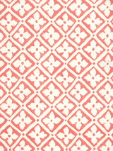 Quadrille Puccini Wallpaper Tomato on Almost White 306330W-11