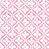 Quadrille Puccini Wallpaper Pink on Almost White 306330W-02