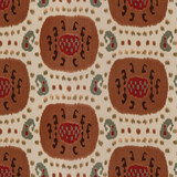 Samarkand Cotton and Linen Print Brown on Beige BR-71110_08