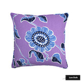 Knife Edge Pillow in Quadrille Alan Campbell Albany Multicolor Multi Blues on Lavender